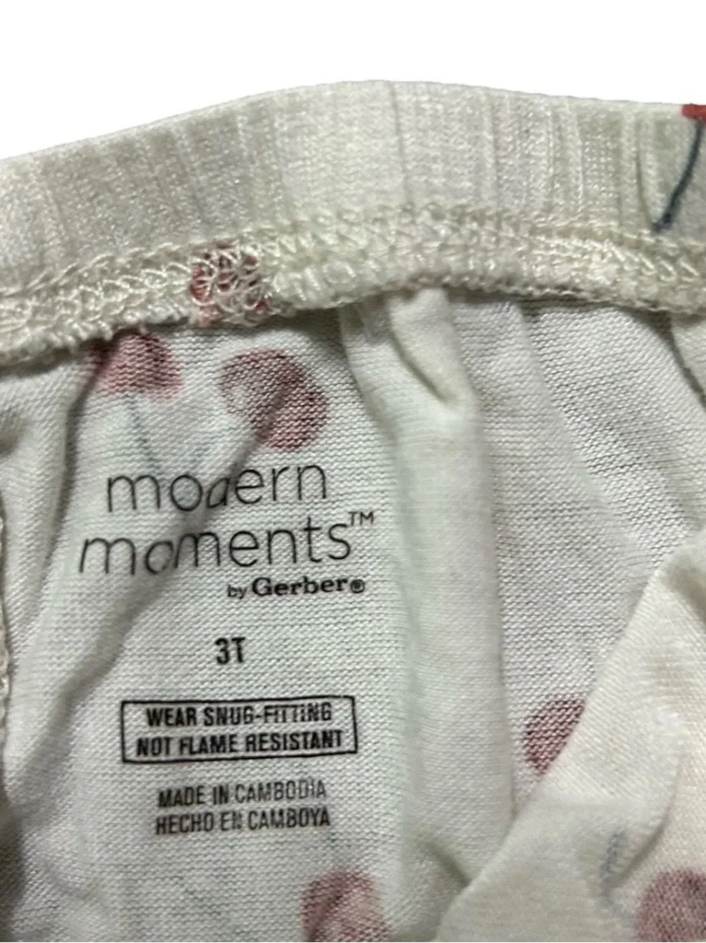 Toddler Girl Modern Moments by Gerber Pajama Sets Cherries Floral Size 3T